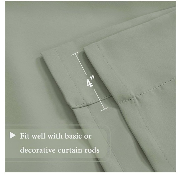 Sage curtain, like new, 1 - Picture 5 of 5